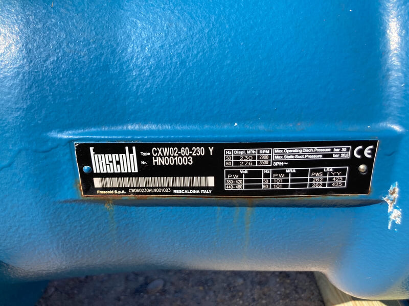Frascold CXW02-60-230Y Semi-Hermetic Compact Compressor (60HP 400-460V)