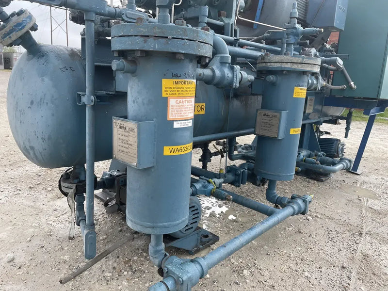 Paquete de compresor de tornillo rotativo Frick RWB-II-60 (Frick TDSH163S, 200 HP 460 V, panel de micro control Johnson Controls)
