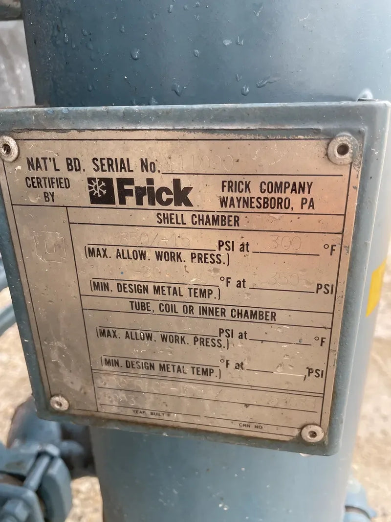 Paquete de compresor de tornillo rotativo Frick RWB-II-60 (Frick TDSH163S, 200 HP 460 V, panel de micro control Johnson Controls)