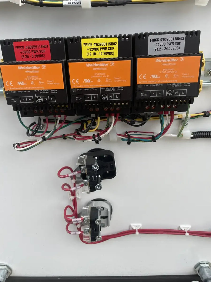 Paquete de compresor de tornillo rotativo Frick RWB-II-60 (Frick TDSH163S, 200 HP 460 V, panel de micro control Johnson Controls)
