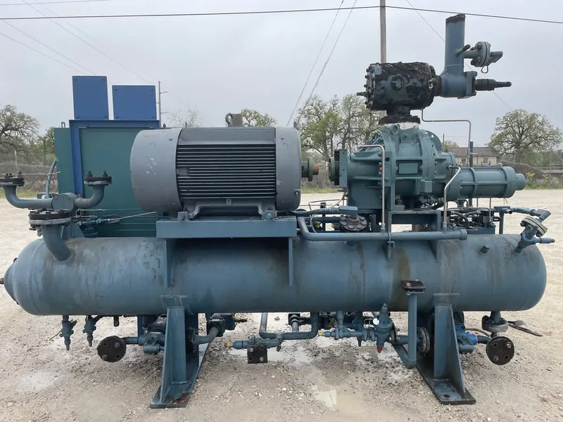 Paquete de compresor de tornillo rotativo Frick RWB-II-60 (Frick TDSH163S, 200 HP 460 V, panel de micro control Johnson Controls)