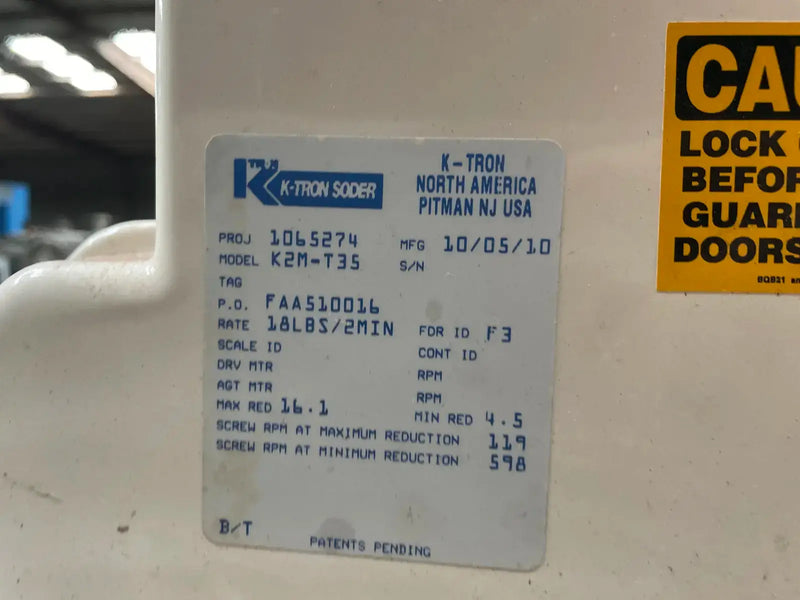 K-Tron Soder K2M-T35 Feeder